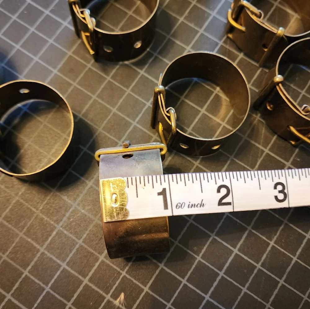 Gold Tone Napkin Rings